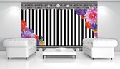 Floral Stripes Photo Wallcovering