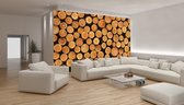Wood Texture Logs Nature Photo Wallcovering