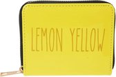 Juleeze Portemonnee 12x10x2 cm Geel Kunstleer Vierkant Lemon Yellow Beurs Geldbeurs Geldbuidel