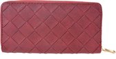 Juleeze Portemonnee 19*11 cm Rood Kunstleer Rechthoek Ruiten Beurs Geldbeurs Geldbuidel