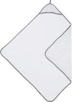 Meyco badcape - Triangle grijs/wit - 90 x 90 cm