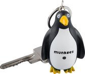 Munkees Sleutelhanger Pinguin Met Lampje Zwart/wit Junior 3,7 Cm