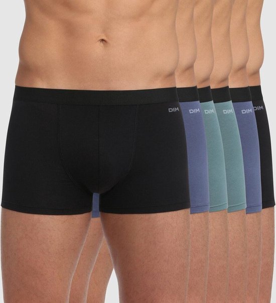 DIM Ecodim Heren Boxershort- Onderbroeken- Boxer - Katoen - 6 Pack -  Zwart/Blauw/ | bol.com