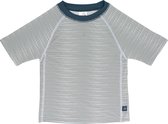 Lässig Splash & Fun Korte mouw Rashguard UV zwemshirt – Striped Blue maat 74/80  7-12 maanden