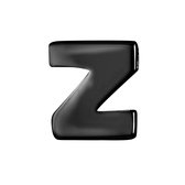Zilveren hanger blackplated alfabet - z