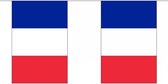 2x Buiten vlaggenlijn Frankrijk 3 meter - Franse vlag - Supporter feestartikelen - Landen decoratie en versieringen