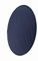 Premium 35 - Rond  sisal vloerkleed blauw met donkerblauwe band