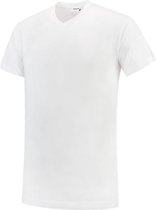 Tricorp T-shirt V-hals - Casual - 101007 - Wit - maat XXL