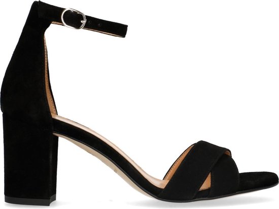 zwarte slippers met hak