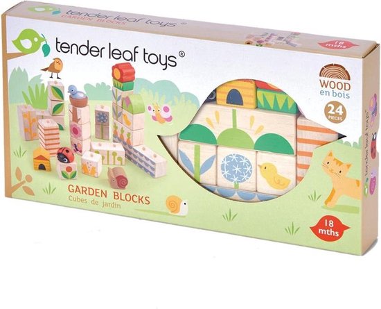 Tender Leaf Toys Blokken Tuin Hout Junior 12 X 3 X 3,6 Cm