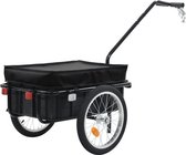 Fietskar/trekwagen 155x61x83 cm staal zwart