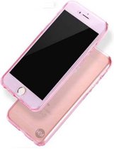 iPhone 8 Full protection siliconen roze transparant voor 100% bescherming
