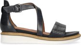 No Stress Dames Sandalen met sleehak - Blauw - Maat 39