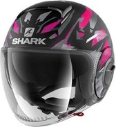 SHARK Kanhji Nano Jet motorhelm - gemengd - zwart en roze