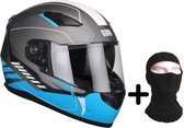 CGM integraalhelm 317G Silverstone + kap - heren - zwart en blauw