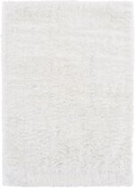 Ikado  Hoogpolig tapijt in polyester mix  wit  118 x 165 cm