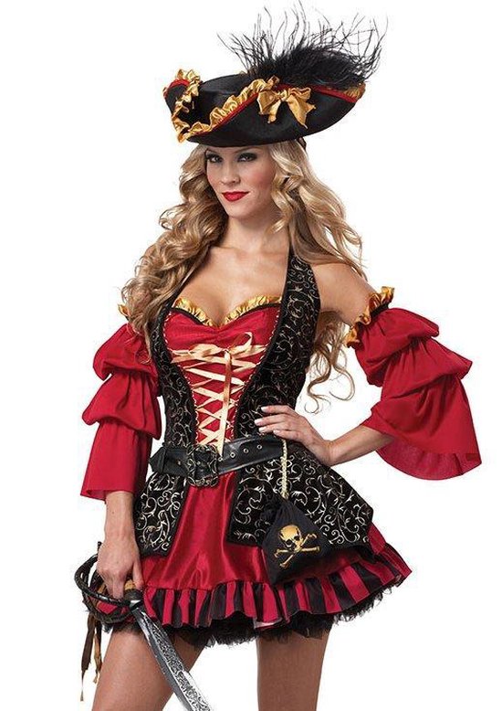 Joellfuner Piratenkostuum voor dames, piratenkostuum