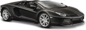 Modelauto Lamborghini Aventador matzwart 1:24 - speelgoed auto schaalmodel