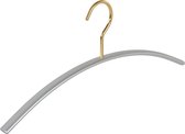De Kledinghanger Gigant - 12 x Garderobehanger Loft aluminium met messinghaak, 45 cm