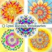 5x Mandala Wenskaarten met luxe envelop (Lysel Mandala Fresh)
