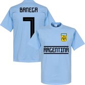 Argentinië Banega 7 Team T-Shirt - Licht Blauw - XS