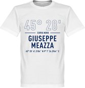 Inter Milan Giuseppe Meazza CoÃ¶rdinaten T-Shirt - Wit - S