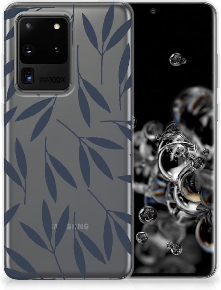 Samsung Galaxy S20 Ultra TPU Case Leaves Blue