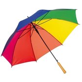 Regenboog paraplu met metalen steel 103 cm