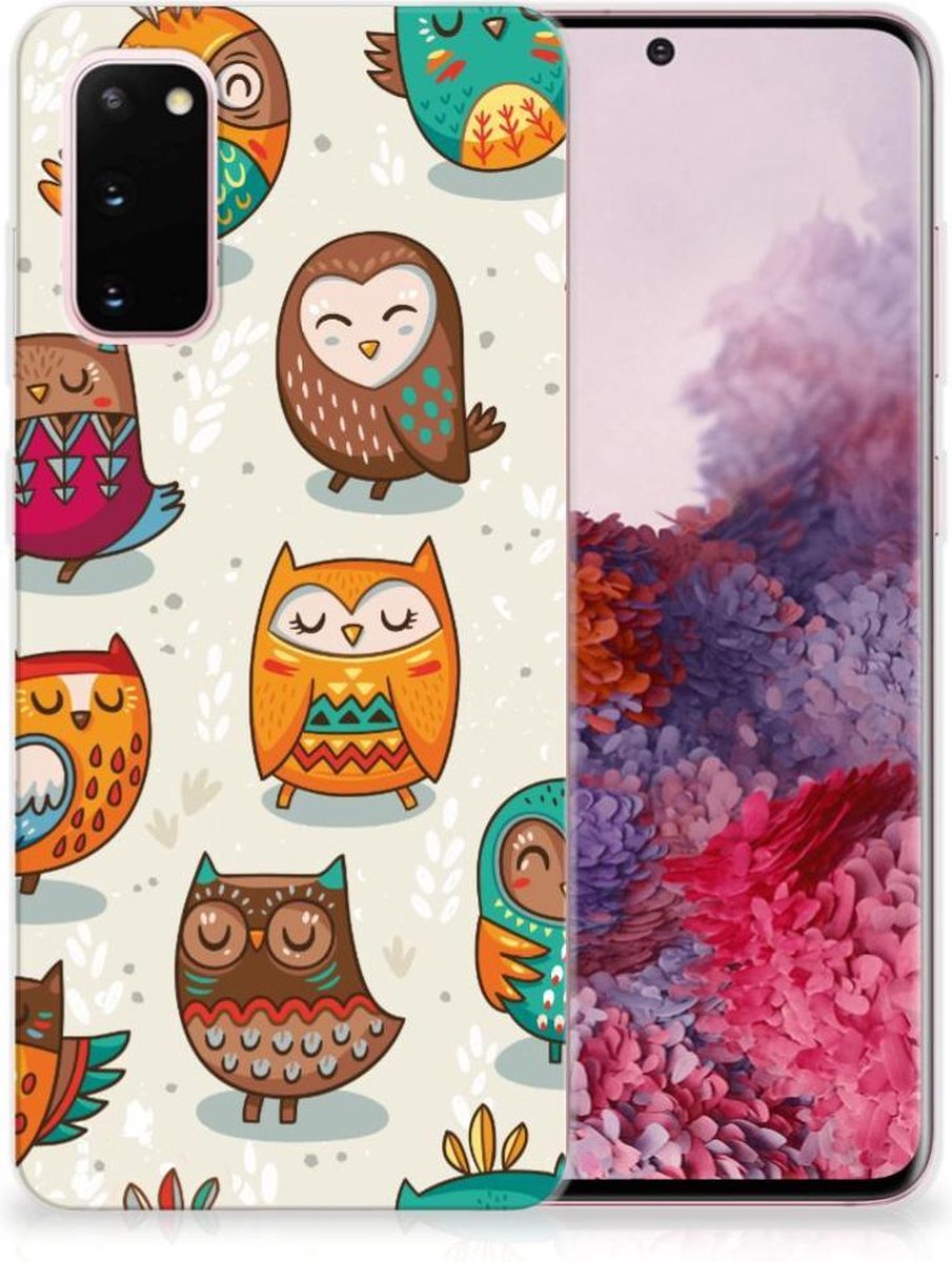 Samsung Galaxy S20 TPU Hoesje Vrolijke Uilen