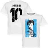 Messi 10 Argentinië Flag T-shirt - L