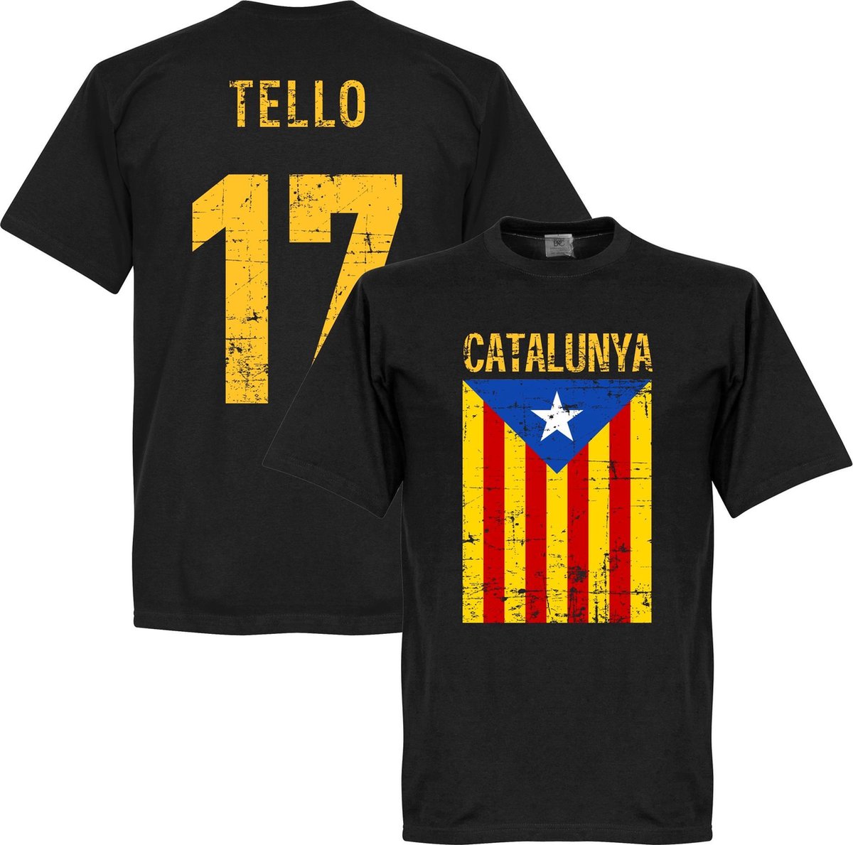 Catalonië Vintage Tello T-Shirt - Zwart - S