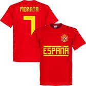 Spanje Morata 7 Team T-Shirt - S