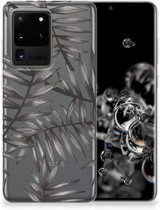 Back Cover Geschikt voor Samsung S20 Ultra TPU Siliconen Hoesje Leaves Grey