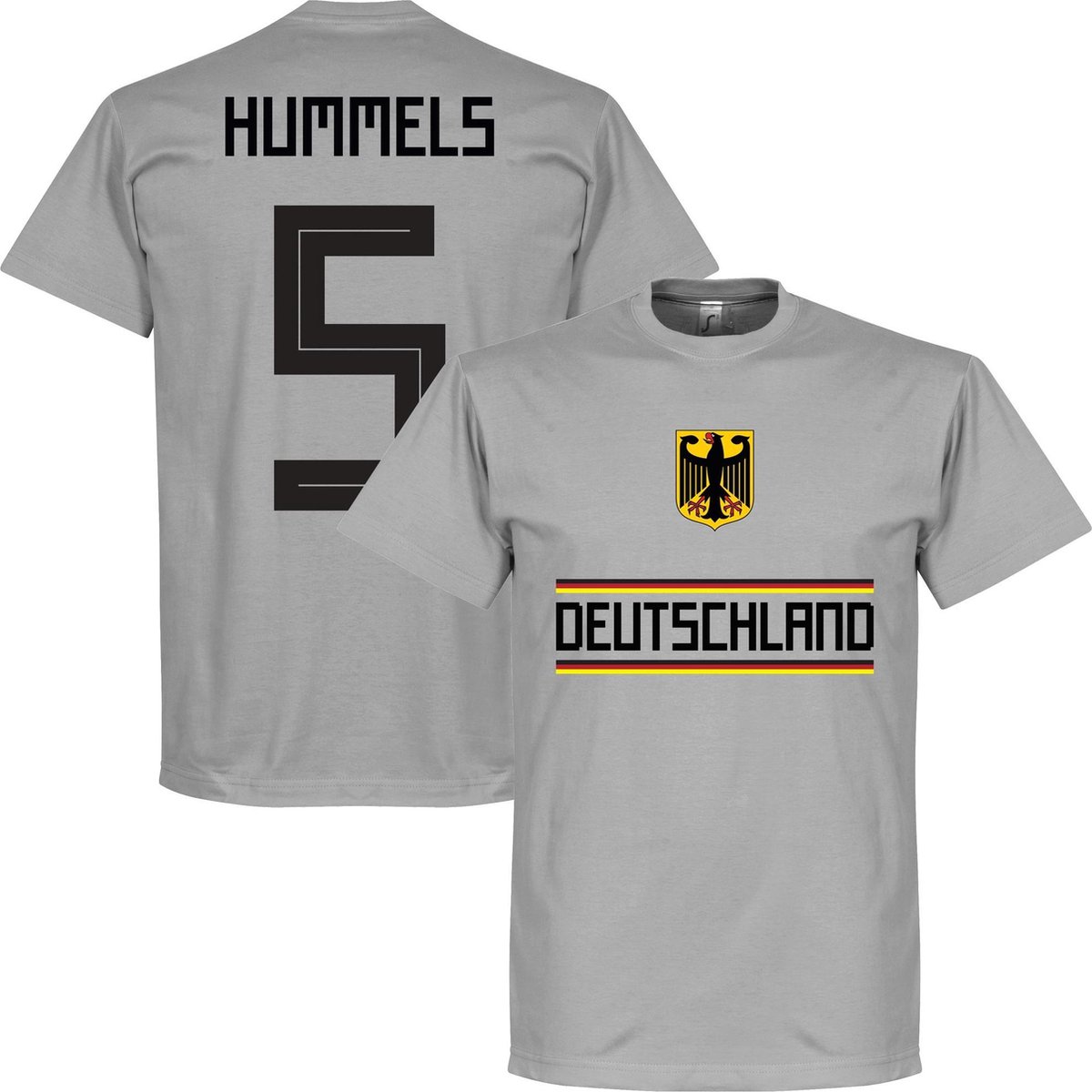 Duitsland Hummels 5 Team T-Shirt - Grijs - L