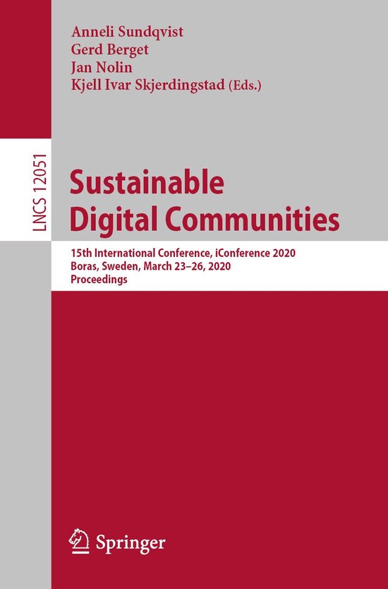 Springer Nature Proceedings Computer Science - Sustainable D ... - cover