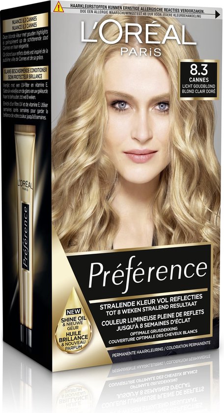 hebben zich vergist Narabar vervangen L'Oréal Paris Préférence 8.3 - Licht Goudblond - Haarverf met Color  extender | bol.com