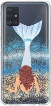 Casetastic Samsung Galaxy A51 (2020) Hoesje - Softcover Hoesje met Design - Mermaid Brunette Print