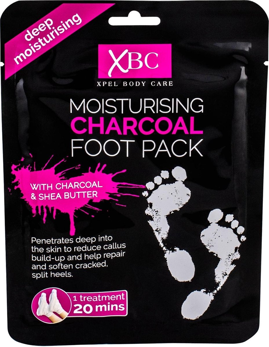 XPel - Charcoal Foot Pack - Hydratační ponožky s aktivním uhlím -