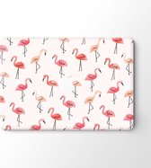 Lunso Geschikt voor MacBook Pro 16 inch (2019) vinyl sticker - Flamingo White