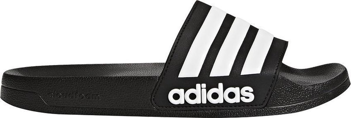 adidas CF Adilette Slippers Volwassenen - Black/White - Maat 46