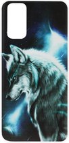ADEL Siliconen Back Cover Softcase Hoesje Geschikt voor Samsung Galaxy S20 Ultra - Wolf Blauw