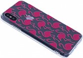 iPhone X / Xs 3D Flamingo Design Back Cover Hoesje