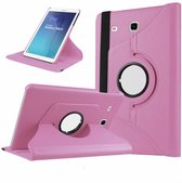 Licht Roze Galaxy Tab E 9,6 inch Tablet Case hoesje met 360ﾰ draaistand cover hoes