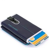 Piquadro Blue Square Compact Wallet For Banknotes And Creditcards Night Blue