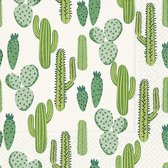 60x Cactus servetten 33 x 33 cm - Papieren wegwerpservetten 3-laags