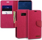 Mercury Canvas Diary Wallet Case - Samsung Galaxy S8 Plus - Roze