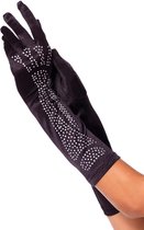 Rhinestone Bone Gloves