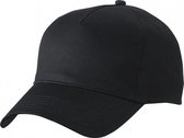 2x 5 panel baseball caps zwart - Unisex petjes zwart voor volwassenen 2 stuks