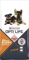 Opti Life Puppy Sensitive - Zalm - Hondenvoer - 12,5 kg