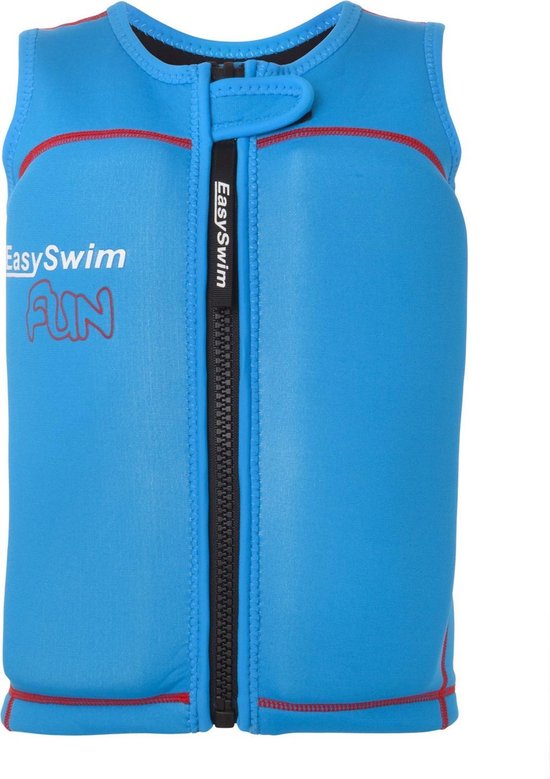 EasySwim Fun - Zwemvest/Drijfvest kind - Blauw - Maat L 24-28 kg - UPF50+ Zonbescherming – Drijfpak/Drijfhulpmiddel